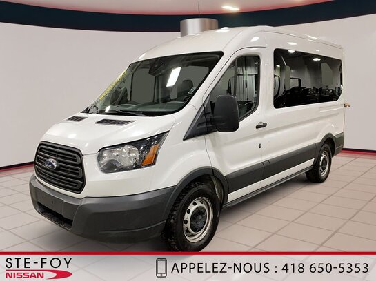 FORD TRANSIT T-150 XLT TOIT MOYEN 8 PASSAGERS S5434 2018 Blanc
