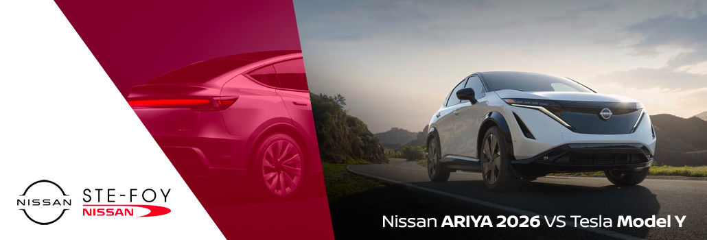Nissan ARIYA 2026 vs Tesla Model Y : quel VUS électrique choisir à Québec, Ste-Foy et Lévis?